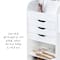 Honey Can Do 3-Drawer White Rolling Craft Cart with Drawers & Slotted Compartments
